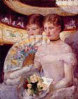 Mary Cassatt Famous Paintings - Two Women In A Theater Box
